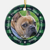 Voor altijd in ons hart Pset Pet Dog Memorial Keramisch Ornament (Voorkant)