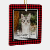 Voor altijd in ons hart rode buffelstaart keramisch ornament (Rechts)