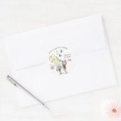 Voor altijd in ons hart. ronde sticker (Envelop)
