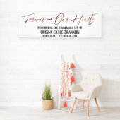 Voor altijd in ons hart Roos Gold Modern Typografi Spandoek (Insitu)