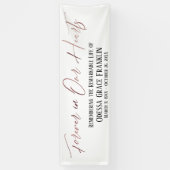 Voor altijd in ons hart Roos Gold Modern Typografi Spandoek (Verticaal)