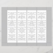 Voor altijd in ons hart Sjabloon van het Bladwijze (Achterkant)