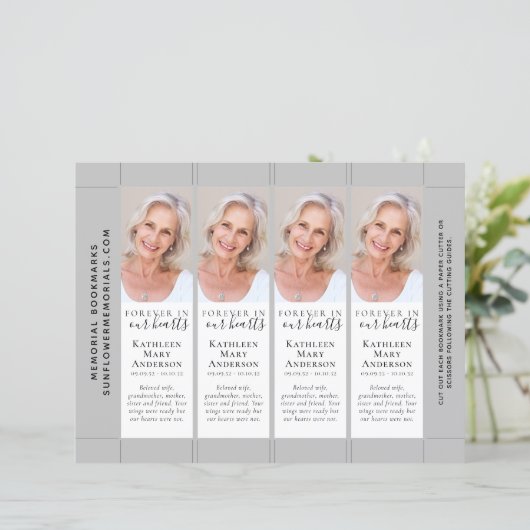 Voor altijd in ons hart Sjabloon van het Bladwijze (Staand voorkant)