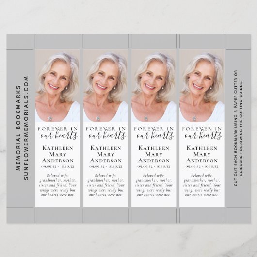 Voor altijd in ons hart Sjabloon van het Bladwijze (Voorkant)