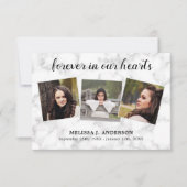 Voor altijd in ons hart Sympathie Memorial Funeral Bedankkaart (Voorkant)