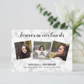 Voor altijd in ons hart Sympathie Memorial Funeral Bedankkaart (Staand voorkant)