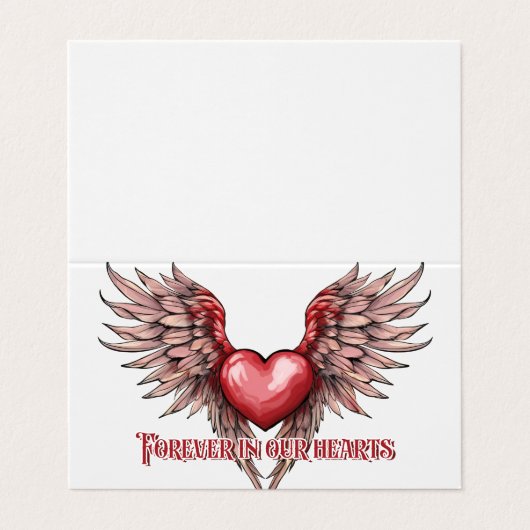 Voor altijd in ons hart visitekaartje (Buitenkant ongevouwen)