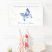 Voor altijd in ons hart vlinder begrafenis spandoek (Insitu)