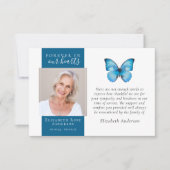 Voor altijd in ons hart vlinderfoto sympathie bedankkaart (Voorkant)