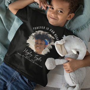 Voor Altijd in Onze Hart Borstel Effect Foto T-shirt