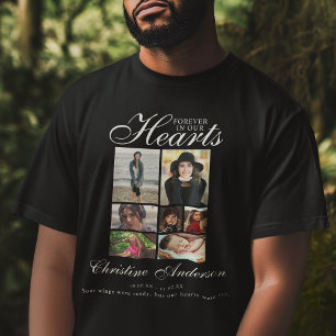 Voor Altijd In Onze Hart Fotocollage Herdenking T-shirt