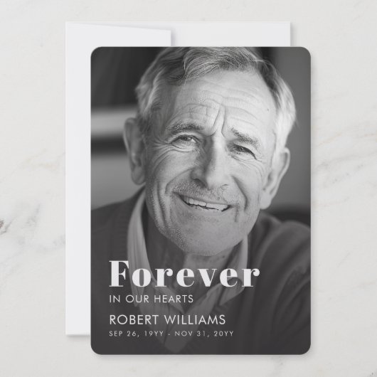 Voor Altijd In Onze Hart Funeral Photo Programma (Voorkant)