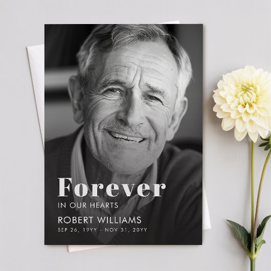 Voor Altijd In Onze Hart Funeral Photo Programma