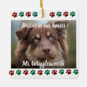 Voor Altijd In Onze Hart Hond Dier Foto Herinnerin Keramisch Ornament (Voorkant)