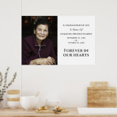 Voor Altijd In Onze Hart Moderne Aangepaste Fotome Poster (Keuken)