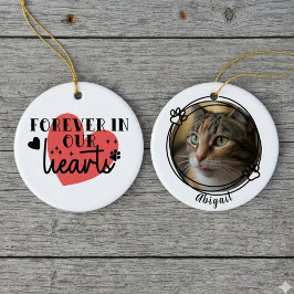 Voor Altijd In Onze Hart Rouge Grafisch Keramisch Ornament