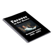 Voor Altijd In Onze Hart Tekst Ter Herinnering Aan Notitieboek (Rechterzijde)