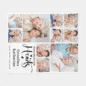 Voor altijd in onze harten 10 Foto Collage Memoria Fleece Deken (Voorkant (Horizontaal))