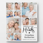 Voor altijd in onze harten 10 Foto Collage Memoria Fotoplaat (Voorkant)