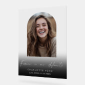 Voor altijd in onze harten Arch Foto Begrafenis We Acryl Bord (Hoek)