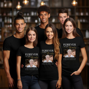 Voor altijd in onze harten Begrafenis Foto Memoria Tri-Blend Shirt