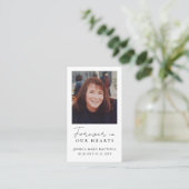 Voor altijd in onze harten begrafenis gebed Kaart Visitekaartje (Staand voorkant)