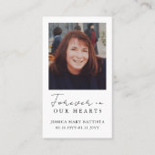 Voor altijd in onze harten begrafenis gebed Kaart Visitekaartje (Voorkant)