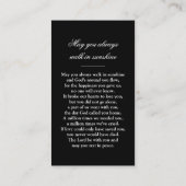 Voor altijd in onze harten begrafenis gebed Kaart Visitekaartje (Achterkant)