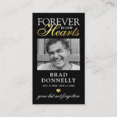 Voor altijd in onze harten begrafenis gebed Kaart Visitekaartje (Voorkant)