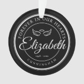 Voor altijd in onze harten Begrafenis Gedenkteken  Ornament (voorkant)