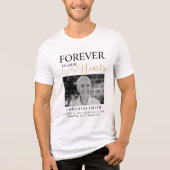 Voor altijd in onze harten Begrafenisfoto Memorial Tri-Blend Shirt (Voorkant)