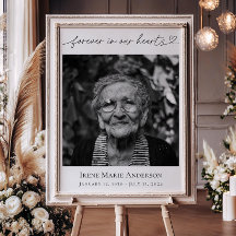 Voor altijd in onze harten begrafenisfoto