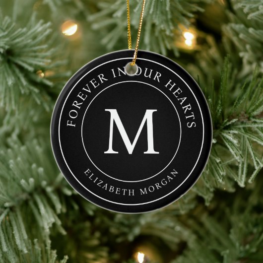 Voor altijd in onze harten Begrafenismonument Mode Keramisch Ornament (Boom)