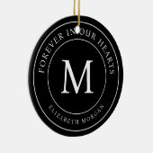 Voor altijd in onze harten Begrafenismonument Mode Keramisch Ornament (Rechts)