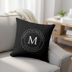 Voor altijd in onze harten Begrafenismonument Mode Kussen