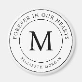 Voor altijd in onze harten Begrafenismonument Mode Magneet (Voorkant)