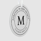 Voor altijd in onze harten Begrafenismonument Mode Ornament (voorkant)