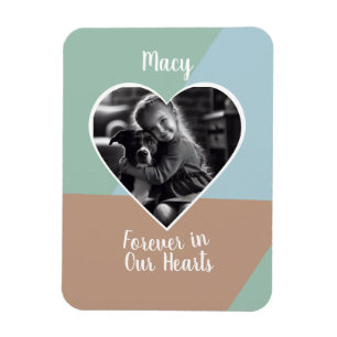 Voor altijd in onze harten Custom Photo Keepsake Magneet