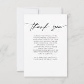 Voor altijd in onze harten Eenvoudig Script Foto b Bedankkaart (Achterkant)