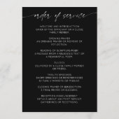 Voor altijd in onze harten Eenvoudig Script Foto b Programmakaart (Achterkant)