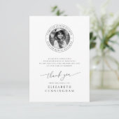 Voor altijd in onze harten Elegante Chique Foto Bedankkaart (Staand voorkant)