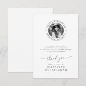 Voor altijd in onze harten Elegante Chique Foto Bedankkaart (Voorkant / Achterkant)