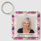 Voor altijd in onze harten Foto Bloemenmonument Sleutelhanger (Voorkant)