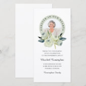 Voor altijd in onze harten Foto Bloemige herinneri Bedankkaart (Voorkant / Achterkant)