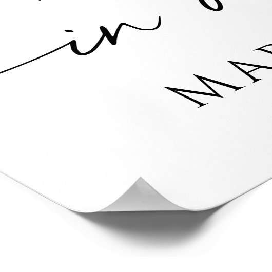 Voor altijd in onze harten Foto Elegant Schriftrou Poster (Hoek)