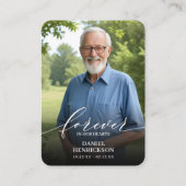 Voor altijd in onze harten Foto Gebed Kaart Visitekaartje (Voorkant)