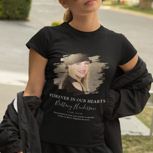 Voor Altijd in Onze Harten   Foto Herdenkings T-sh T-shirt