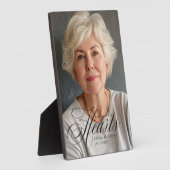 "Voor altijd in onze harten" Foto-herdenkingsmonum Fotoplaat (Zijkant)