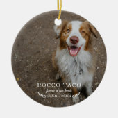 Voor altijd in onze harten | Foto Huisdierherdenki Keramisch Ornament (Voorkant)