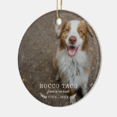 Voor altijd in onze harten | Foto Huisdierherdenki Keramisch Ornament (Links)